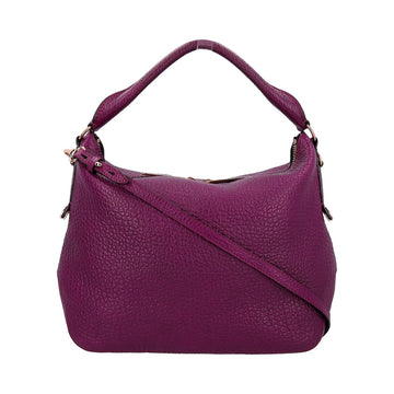 BURBERRY Grained Leather Ledbury Shoulder Bag Purple