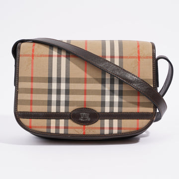 Burberry Haymarket Saddle Nova Check Leather