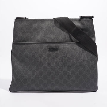 Gucci GG Messenger Bag Black Coated Canvas