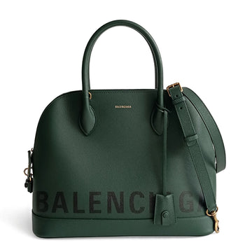 BALENCIAGA large Ville shoulder bag in green leather