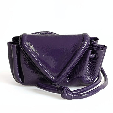 BOTTEGA VENETA Becco shoulder bag in purple textured leather