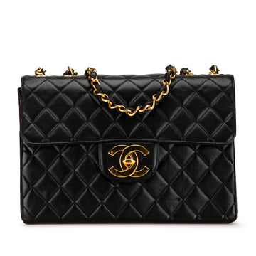 CHANEL Jumbo XL Classic Lambskin Single Flap Shoulder Bag