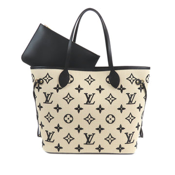 LOUIS VUITTON Monogram Embroidered Cotton By The Pool Neverfull MM Tote Bag