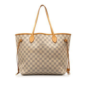 LOUIS VUITTON Damier Azur Neverfull MM Tote Bag