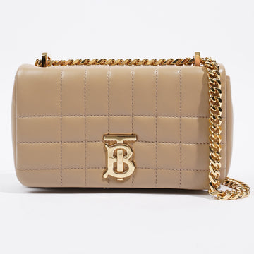 Burberry Lola Oat Beige Lambskin Leather Mini