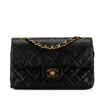 CHANEL Small Classic Lambskin Double Flap Shoulder Bag