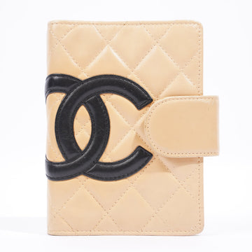 Chanel Diary Planner Beige / Black CC Lambskin Leather