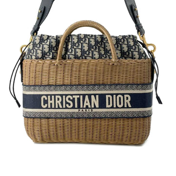 DIOR Oblique Wicker Basket Bag