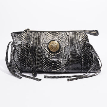 Gucci Hysteria Clutch Bag Black Python