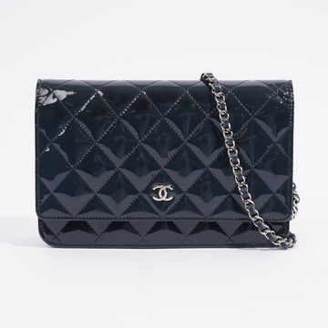 Chanel Wallet On Chain Midnight Blue Patent Leather
