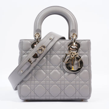 Christian Dior Lady Dior My ABCDior Grey Lambskin Leather Small