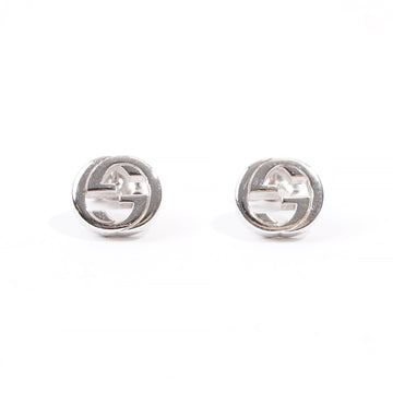 Gucci Interlocking G Earrings Silver Silver Sterling