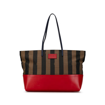 FENDI Medium Pequin Canvas Roll Tote Tote Bag