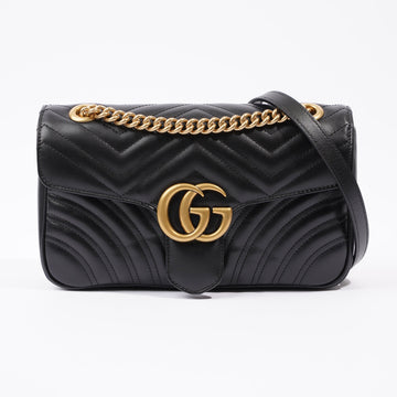 Gucci Marmont Flap Black Matelasse Leather Small