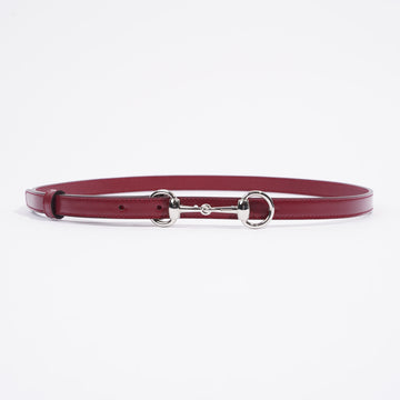 Gucci Horsebit Belt Burgundy Leather 38