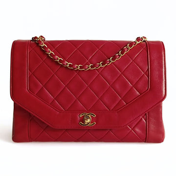CHANEL Timeless bag Classic vintage Matelasse in red leather