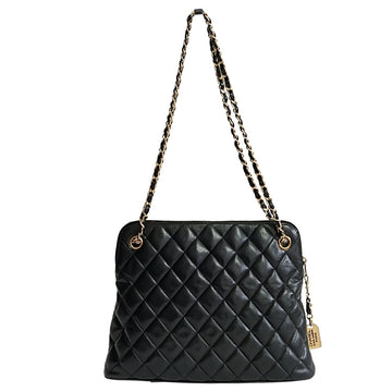 CHANEL Chanel Chanel 31 Rue Cambon vintage shoulder bag in black matelasse leather