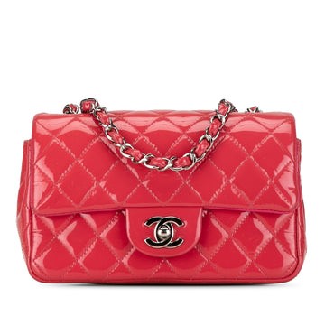 CHANEL Mini Rectangular Classic Patent Single Flap Crossbody Bag