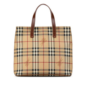 BURBERRY Haymarket Check Tote Tote Bag