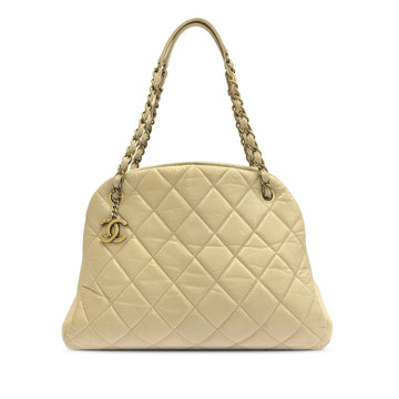 CHANEL Large Aged Calfskin Just Mademoiselle Bowling Handbag