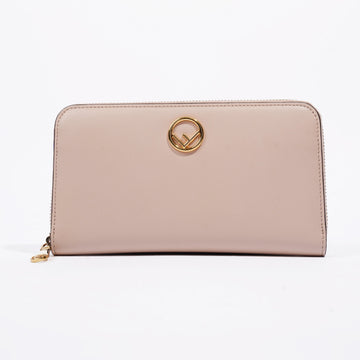 Fendi Zip Around Wallet Pale Pink Leather