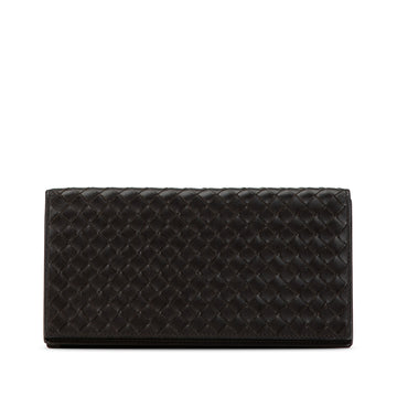 BOTTEGA VENETA Intrecciato Leather Long Wallet Long Wallets