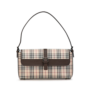 BURBERRY House Check Canvas Shoulder Bag