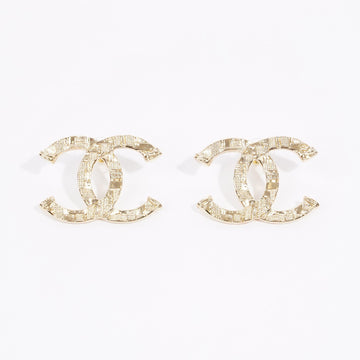 Chanel Oversized CC Earrings Gold Base Metal