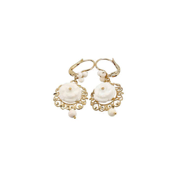 DOLCE & GABBANA Gold Coral Earrings