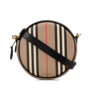 BURBERRY Icon Stripe Canvas Louise Crossbody Bag