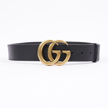 Gucci Womens Marmont Belt Black Leather / Brass 80cm - 32