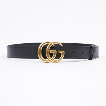 Gucci Womens Marmont GG Belt Black Leather 75cm - 30