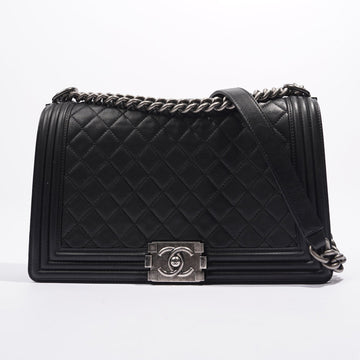 Chanel Boy Bag Black Lambskin Leather