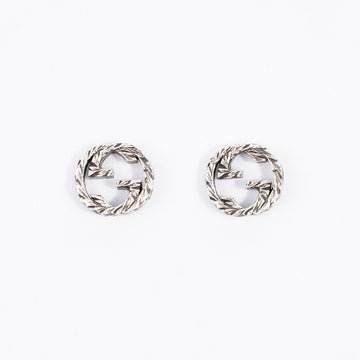 Gucci Interlocking Earrings Sterling Silver