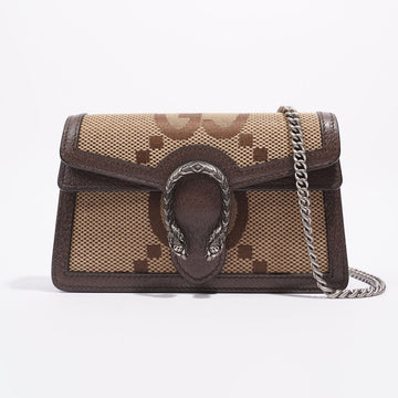 Gucci Womens Dionysus Bag Monogram Canvas / Leather Super Mini