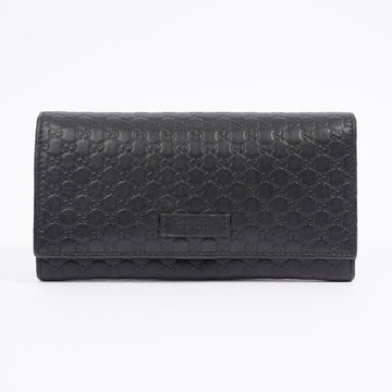 Gucci Bi-Fold Wallet Guccissima Black Leather