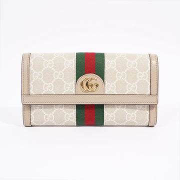 Gucci Ophidia Continental Wallet Oatmeal Leather