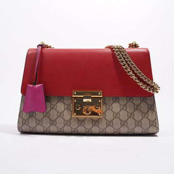Gucci Womens Padlock Bag Multicoloured Canvas / Leather Medium