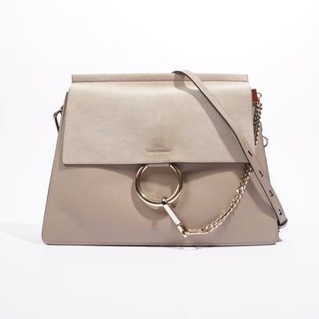 Chloe Faye Shoulder Bag Stone Medium