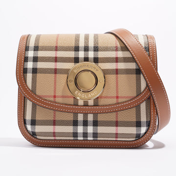 Burberry Elizabeth Bag Beige / Brown Canvas