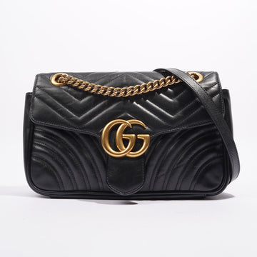 Gucci GG Marmont Flap Black Leather Small