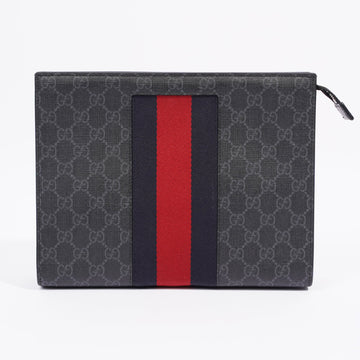 Gucci GG Supreme Pouch Black Canvas One Size