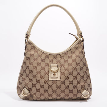 Gucci Hobo Bag Beige Canvas