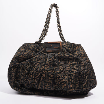 Fendi Womens Tobacco Zucca Canvas Bag Brown