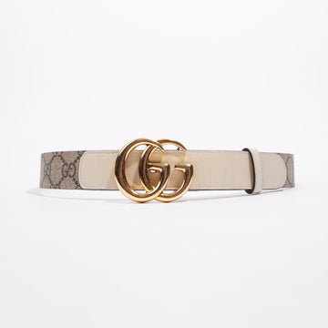 Gucci Womens Marmont Belt White / Supreme 75cm - 30