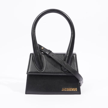 Jacquemus Womens Le Chiquito Moyen Black Leather