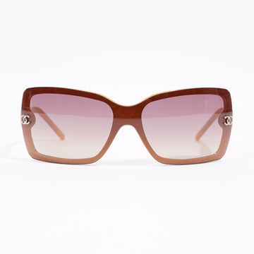 Chanel Womens Oversized Sunglasses Brown Acetate 120