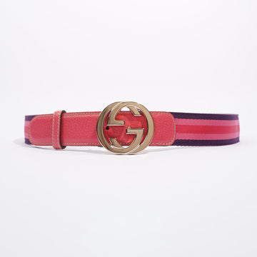 Gucci Womens Interlocking Belt Pink / Red / Purple 95cm - 38