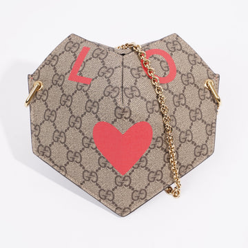 Gucci Small Heart Mini Chain Bag Supreme / Red