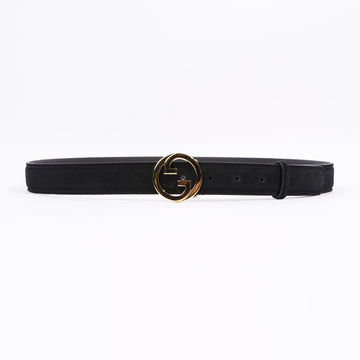 Gucci Blondie Belt Black Suede 105